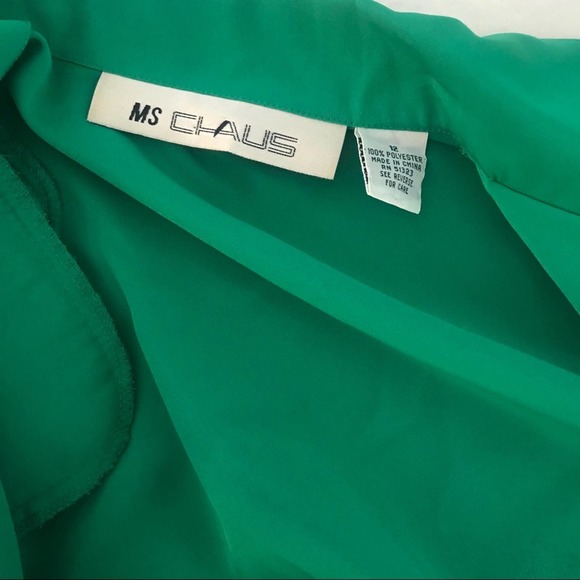 Vintage Emerald Green Dress with Pockets - Picture 3 of 7